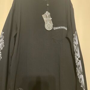 Black White and Pink Chrome hearts Long sleeve